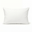 1x 800gsm Premium 100% Cotton Pillow w/ Cover - Standard Striped White (48x74cm)