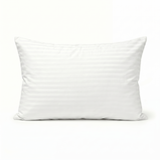 1x 800gsm Premium 100% Cotton Pillow w/ Cover - Standard Striped White (48x74cm)