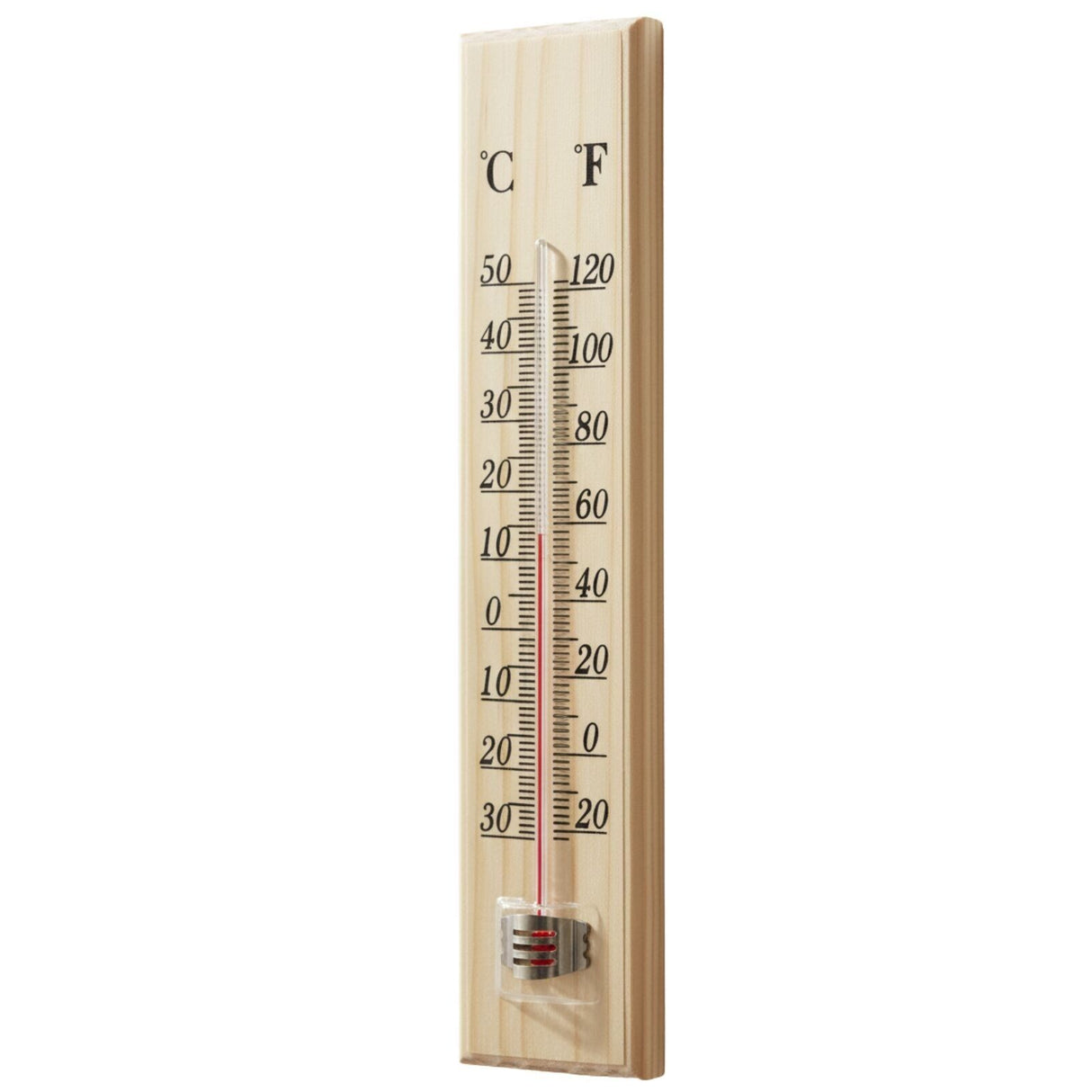 27cm Wooden Thermometer Indoor Outdoor Glass Wall Hanging Room Sensor Jumbo - Wood