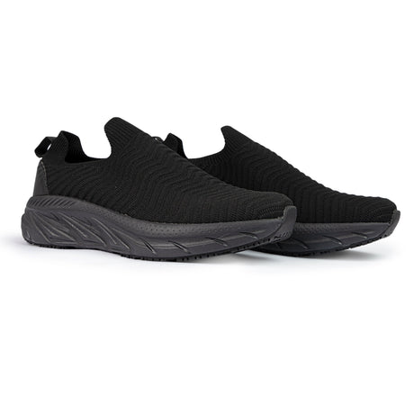 Sfida Wayfarer Mens Knit Lifestyle Sneakers - Black/Black (Casual Shoes)