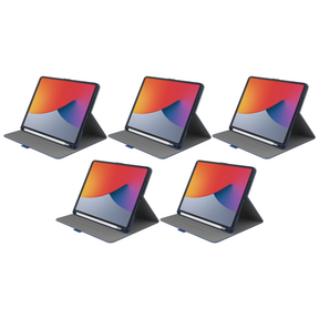 5x Cygnett TekView Folio Case for iPad Mini 6 Bulk Pack - Navy Blue (Pencil Holder, 360° Protection)