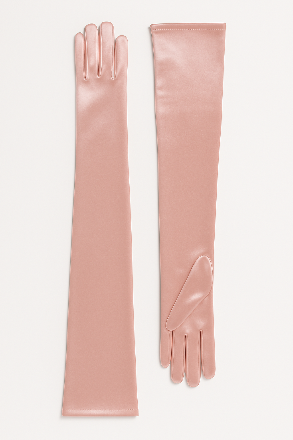 Dents Womens Long Above-Elbow Satin Gloves in Pink