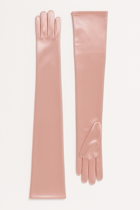Dents Womens Long Above-Elbow Satin Gloves in Pink