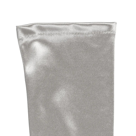 Dents Womens Long Above Elbow Satin Gloves  - Silver Grey