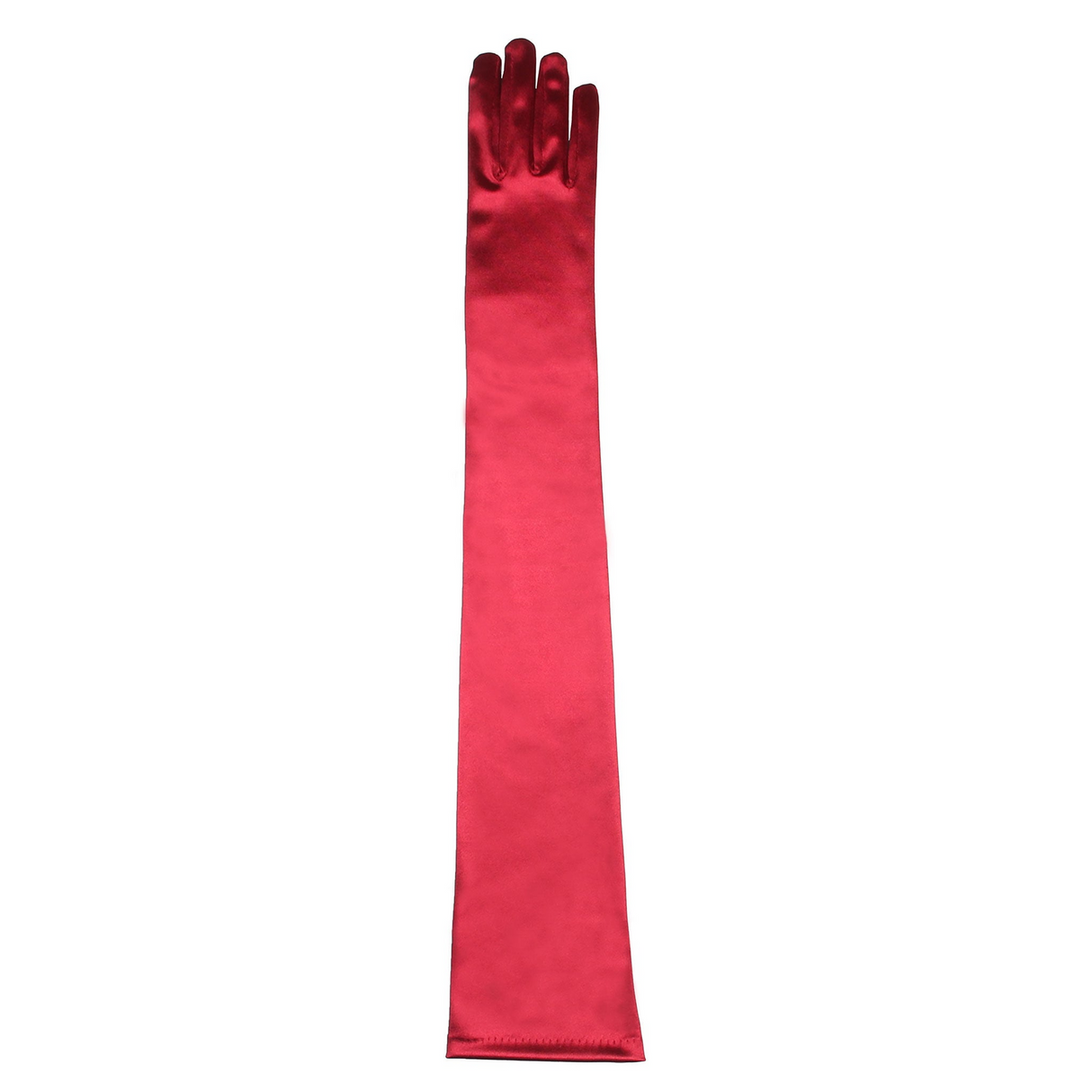 Dents Womens Long Opera Satin Gloves in Burgundy