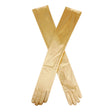 Dents Womens Long Opera Satin Gloves in Gold
