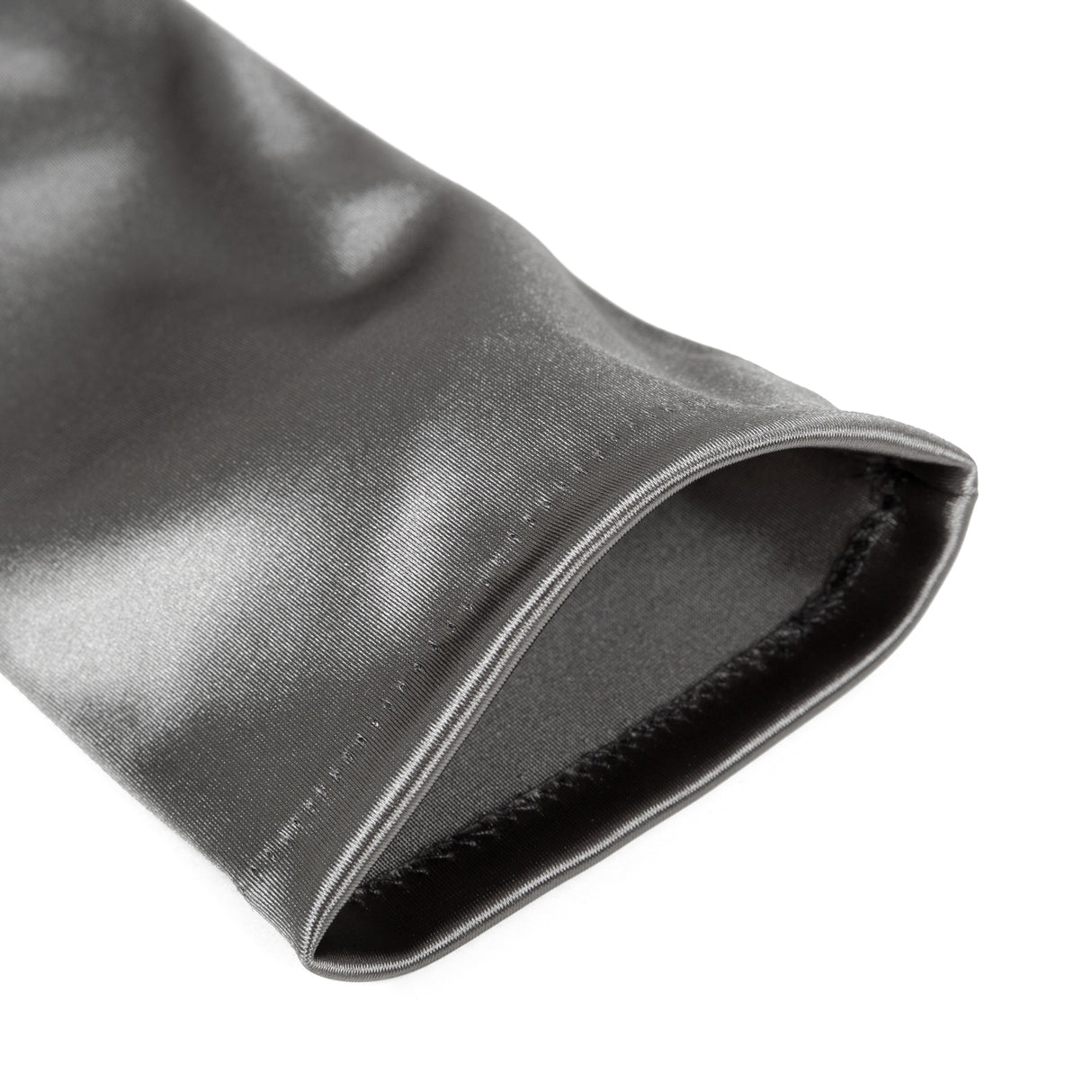 Dents Womens Long Opera Satin Gloves in Pewter