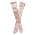 Dents Womens Long Opera Satin Gloves in Rose