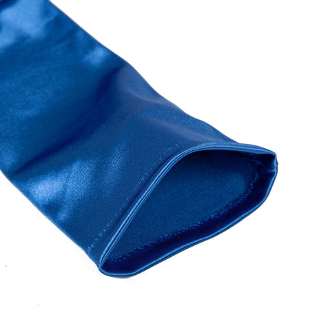 Dents Womens Long Opera Satin Gloves in Royal Blue