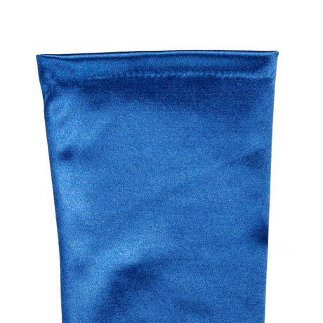 Dents Womens Long Opera Satin Gloves in Royal Blue