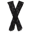 Dents Womens Long Opera Lace Gloves in Black (One Size)