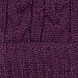 Dents Womens Cable Knit Cosy-Lined Gloves in Amethyst
