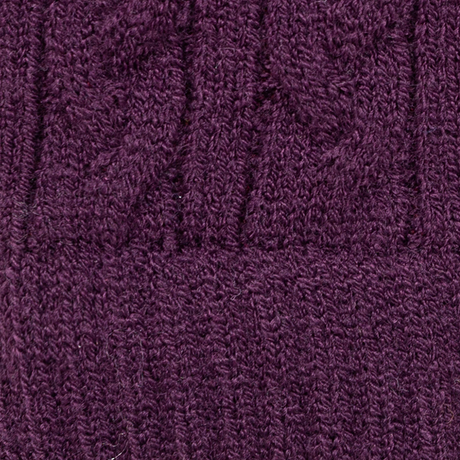 Dents Womens Cable Knit Yarn Lined Gloves - Amethyst (One Size)