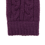 Dents Womens Cable Knit Cosy-Lined Gloves in Amethyst