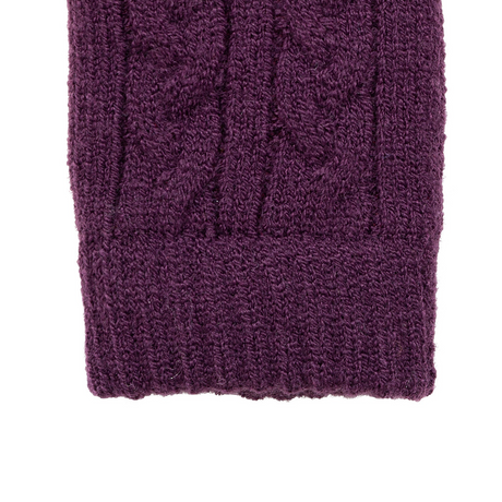 Dents Womens Cable Knit Yarn Lined Gloves - Amethyst (One Size)