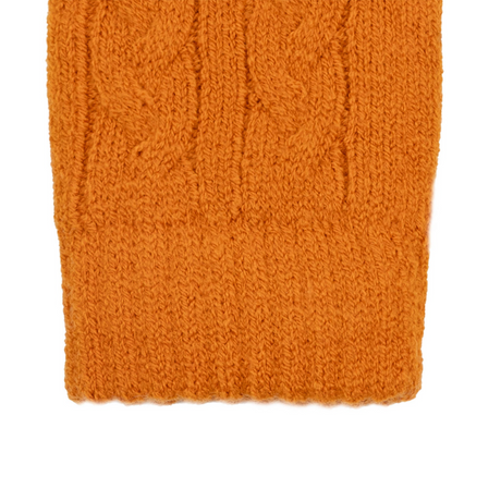 Dents Womens Cable Knit Yarn Lined Gloves - Pumpkin Orange (One Size)