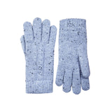 Dents Women’s Cable Knit Gloves with Marl Yarn - Blue