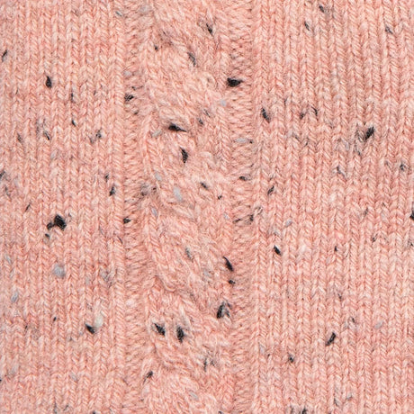 Dents Womens Cable Knit Gloves with Marl Yarn - Pink