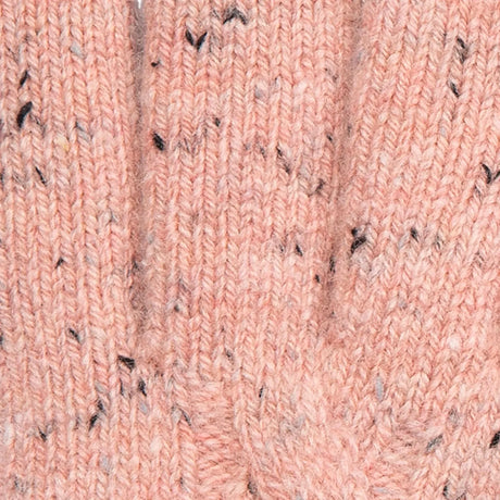 Dents Womens Cable Knit Gloves with Marl Yarn - Pink
