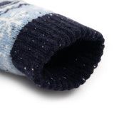 Dents Womens Jacquard Fair Isle Marle Yarn Knitted Gloves - Cornflower Blue