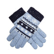 Dents Womens Jacquard Fair Isle Marle Yarn Knitted Gloves - Cornflower Blue