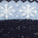 Dents Womens Jacquard Fair Isle Marle Yarn Knitted Gloves - Cornflower Blue