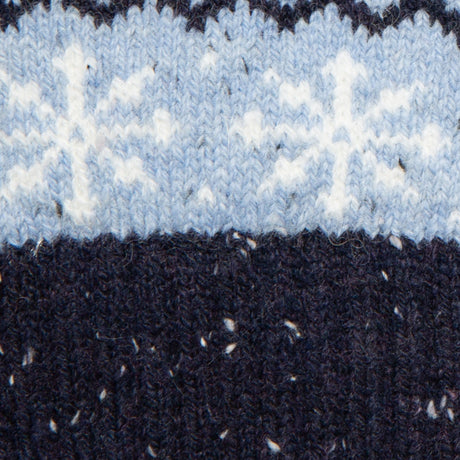 Dents Womens Jacquard Fair Isle Marle Yarn Knitted Gloves - Cornflower Blue