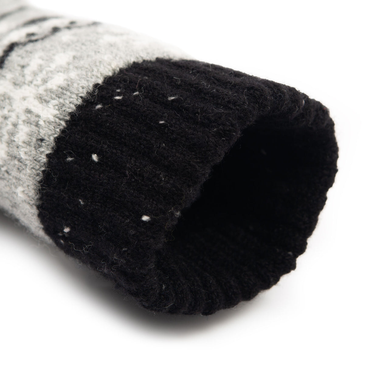 Dents Womens Jacquard Fair Isle Marle Yarn Knitted Gloves - Dove Grey