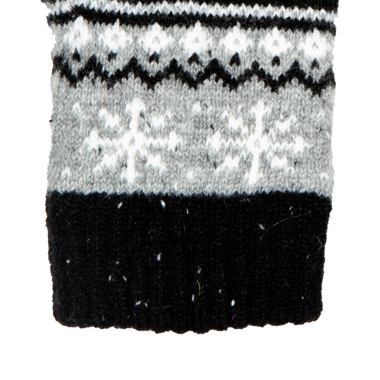 Dents Womens Jacquard Fair Isle Marle Yarn Knitted Gloves - Dove Grey