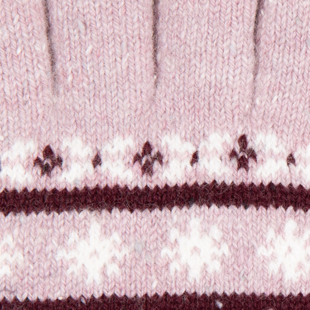 Dents Womens Jacquard Fair Isle Marle Yarn Knitted Gloves - Lilac