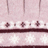Dents Womens Jacquard Fair Isle Marle Yarn Knitted Gloves - Lilac
