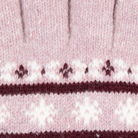 Dents Womens Jacquard Fair Isle Marle Yarn Knitted Gloves - Lilac