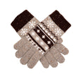 Dents Womens Jacquard Fair Isle Marle Yarn Knitted Gloves - Oatmeal