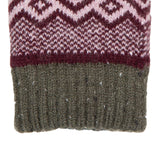 Dents Women’s Knitted Gloves with Geometric Pattern - Lilac