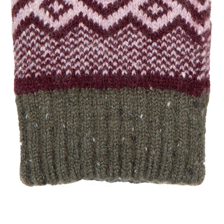 Dents Women’s Knitted Gloves with Geometric Pattern - Lilac