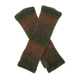 Dents Womens Long Below-Elbow Ribbed Wool Knit Wrist Warmers - Moss (Ombre Pattern)
