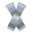 Dents Womens Long Below-Elbow Ribbed Wool Knit Wrist Warmersw/ Ombre Pattern in Pale Blue