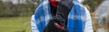 Dents Women’s Velour-Lined Faux Suede Gloves with Trim and Bow - Black