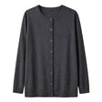 Cashmere Wool Longline Button Cardigan in Charcoal - XL
