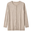 Cashmere Wool Longline Button Cardigan in Natural - XL