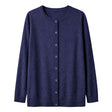 Cashmere Wool Longline Button Cardigan in Navy - XL