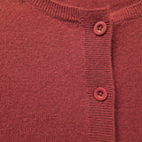 Luxury Cashmere Wool Longline Button Cardigan in Red