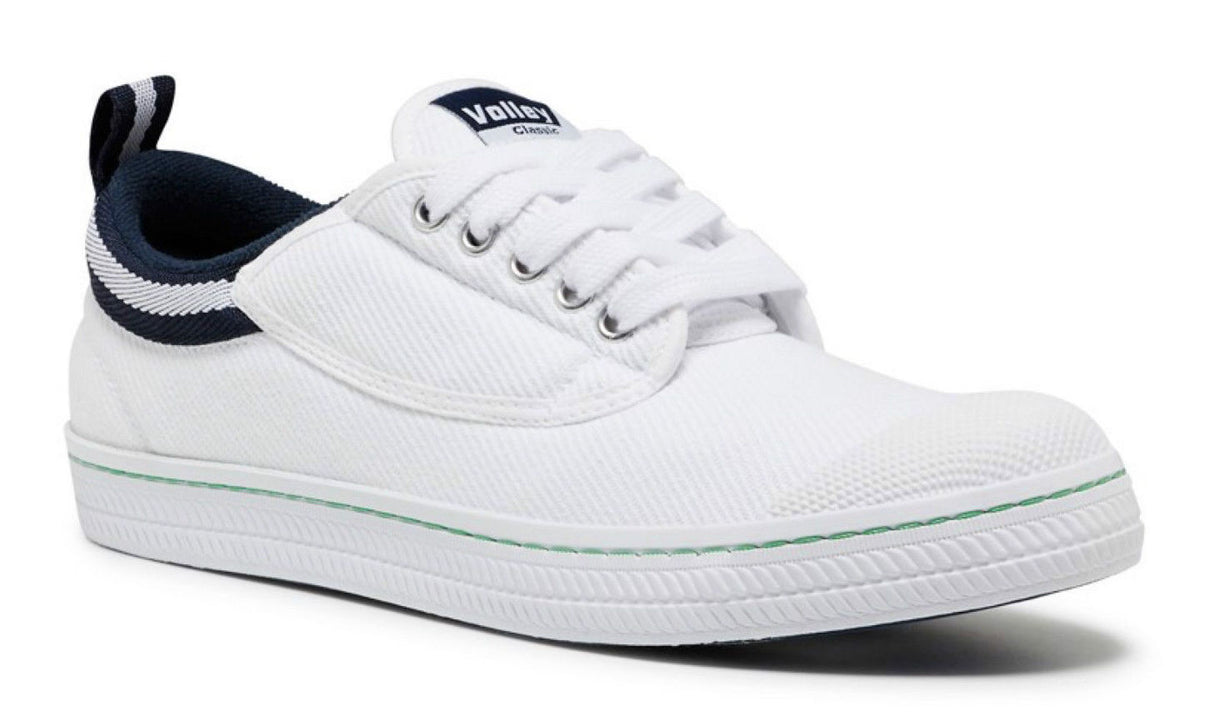 Volley Classic Mens Sneakers - White/Navy (Lace Up Casual Shoes)