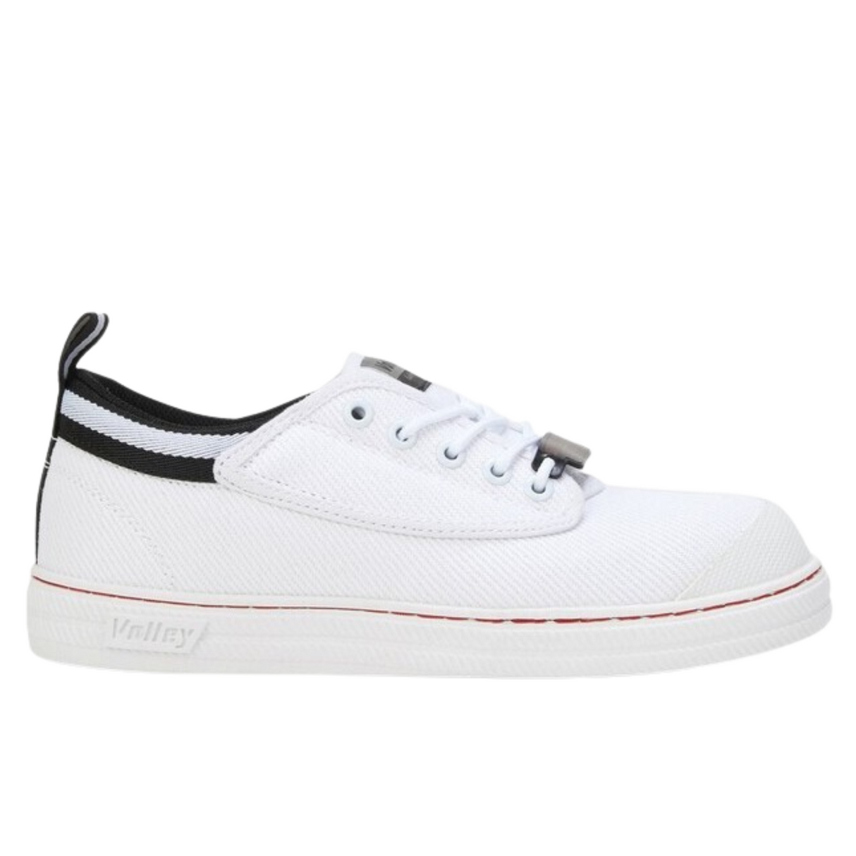 Volley Steel Cap Mens Shoes - White/Black (Original Safety Sneakers For Tradies)