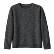 Cashmere Wool Horizontal Rib Knit Jumper in Charcoal - XL