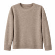 Cashmere Wool Horizontal Rib Knit Jumper in Natural - XL