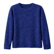 Cashmere Wool Horizontal Rib Knit Jumper in Navy - XL