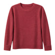 idyl Womens Cashmere Wool Horizontal Rib Jumper - Red (Textured Knit Pullover Sweater)