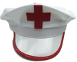 NURSE HAT Doctor Fancy Halloween Party Costume Accessory Cap - White/Red