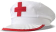 NURSE HAT Doctor Fancy Halloween Party Costume Accessory Cap - White/Red